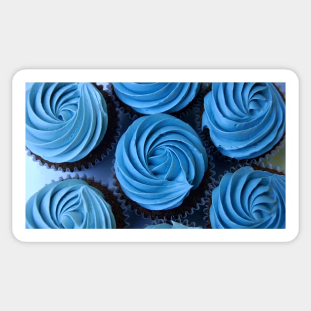 Blue Cupcakes - Wedding at Magpie Springs, Adelaide Hills, Fleurieu Peninsula by Avril Thomas Sticker by MagpieSprings